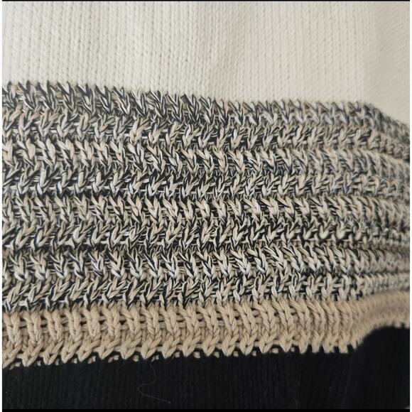 Akris‎ Punto Women's Sz Med Jacquard Cotton Sweater Old Money Minimalist Luxury - Picture 4 of 10